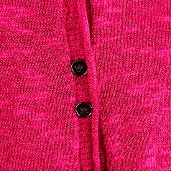 EILEEN FISHER Pink cardigan, V-neck with double button closure. 2 pockets - Picture 8 of 8